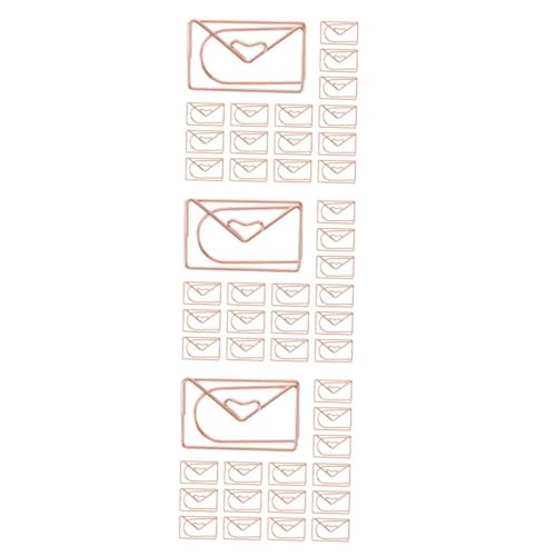 ARTIBETTER 3 Sätze Büroklammern Große Metall Umschlagform Papierclips Roségoldene Kreative Papierklammern Für Notizen Fotos Und Dokumente Langlebig Und Praktisch 20 Stück * 3 von Artibetter