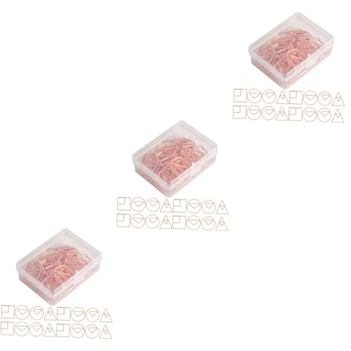 ARTIBETTER 3 Sätze Dateiclips Mittel Geformt Büroklammern in Verschiedenen Größen Kreative Büroklammern Mini Winzig Neuheitsdateiclip Süße Büroklammern Papierclip Eisen Rose 60 Stück * 3 von Artibetter