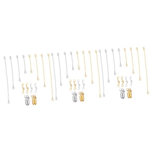 ARTIBETTER 3 Sätze Diy Magnetverschluss Kette Cylindrische Goldene und Silberne Magnetverschlüsse für Armbänder und Diy Schmuck Einfache Handhabung und Glänzend von Artibetter