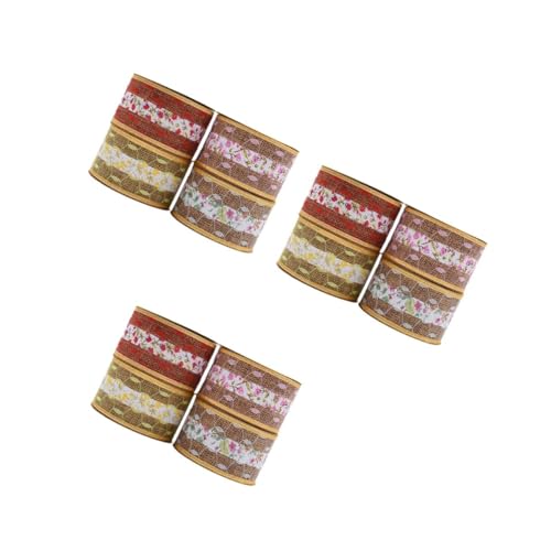ARTIBETTER 3 Sätze Doppellagiges Geflochtenes Polyester Ripsband Diy Bastelmaterialien Für Hochzeitsdekorationen Gemischte Farben Yards Pro Rolle 4 Rollen * 3 von Artibetter