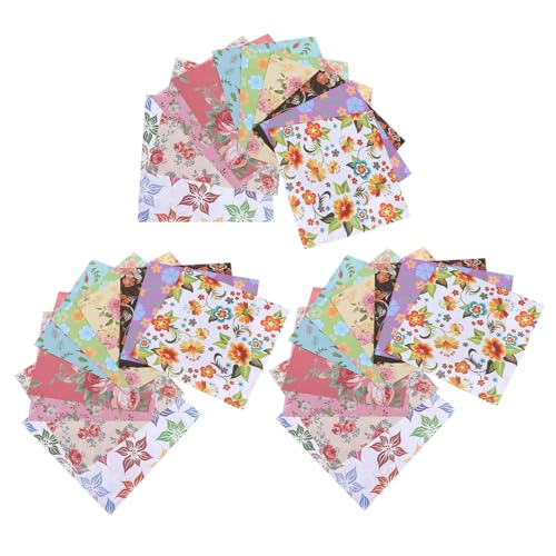 ARTIBETTER 3 Sätze Doppelseitiges Origami Papier Bunte Bastelblätter für DIY Schulprojekte und Kreative Handarbeiten von Artibetter