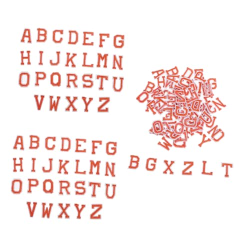 ARTIBETTER 3 Sätze Filz Buchstaben Patches A-z Orange Gestickte Applikationen zum Aufbügeln für Kleidung Hüte Taschen Jeans Reparatur Lernspielzeug von Artibetter