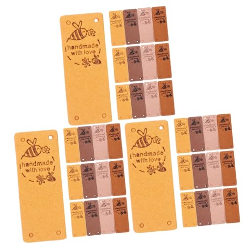 ARTIBETTER 3 Sätze Geprägtes Wildleder -lederetikett Stoffetiketten Nähetiketten Für Handgefertigte Artikel Kleidungszubehör Handgemachtes Etikett Handgefertigte Faseretiketten 40 Stück * 3 von Artibetter