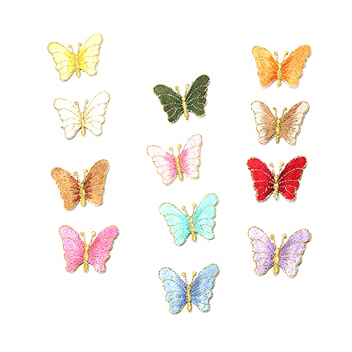 ARTIBETTER 3 Sätze Gestickter Schmetterlings-patch Nähen Schmetterlings-heißschmelzaufkleber Stoffflicken Für Kleidung Empfindlich Dekoration Stickereiflecken Herstellung Rayon 12 Stück * 3 von Artibetter