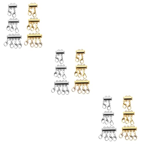 ARTIBETTER 3 Sätze Halskette Mit Magnetischer Brust Schichtung Mädchen Verschlüsse Schnappbäder Multi-halsketten-layering-verschluss Magnet Halskette Verschluss Zinklegierung 6 Stück * 3 von Artibetter