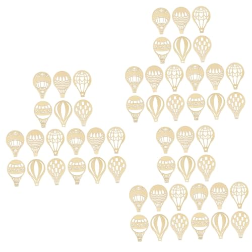 ARTIBETTER 3 Sätze Heißluftballon-holzspäne Ballonausschnitte Kindergarten Ausgeschnittene Luftballons Slice-slice-ballons Party Ballonhandwerk Schild Weihnachten Beige 18 Stücke * 3 von Artibetter