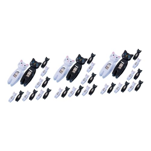 ARTIBETTER 3 Sätze Katzenclips Für Notizen Fotos Und Snacks Multifunktionale Klammern Aus Schwarze Weiße Lustige Büroklammern Für Katzenliebhaber Und Kreative Anwendungen 12 Stück * 3 von Artibetter