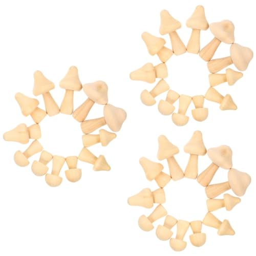 ARTIBETTER 3 Sätze Kleiner Holzpilz Pilz Zeug Immer Noch Pilz Kindergarten Mini -sachen Pilze Wachsend Pilz Handwerk Pilz-kit Leere Pilzverzierungen Pilz Malen 12 Stück * 3 von Artibetter
