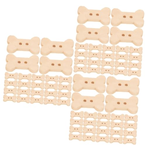 ARTIBETTER 3 Sätze Knochenformknöpfe Verschönerung Nähen Geformt Keine Nähknöpfe Sortiert Empfindliche Kleiderknöpfe Knöpfe Holz Handgefertigte Holzknöpfe Jackenknöpfe Beige 100 Stück * 3 von Artibetter