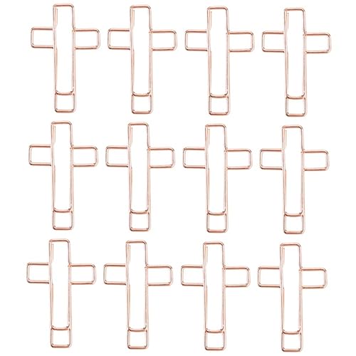 ARTIBETTER 3 Sätze Kreuzclip Kleine Büroklammern Beschichtet Kreuzen Bibel Büroklammern Süße Bunte Büroklammern Clips Büroklammern Groß Formt Büroklammern Geformt Metall Golden 12 Stücke * 3 von Artibetter