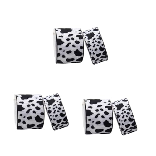 ARTIBETTER 3 Sätze Kuhmuster Geschenkband Diy Verpackungsband Für Bastelarbeiten Und Yards Für Party Dekoration Und 2 Rollen * 3 von Artibetter