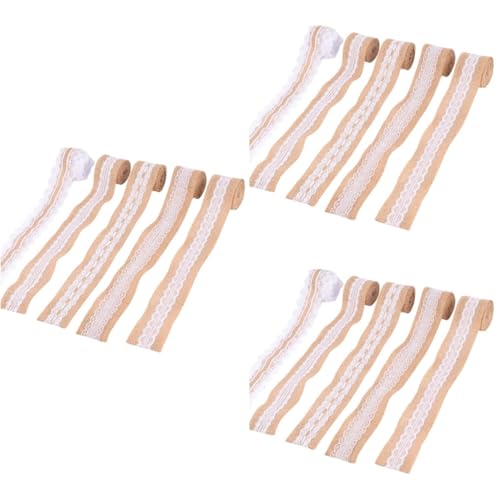 ARTIBETTER 3 Sätze Leinenstreifen Für Diy Hochzeitsdekoration Handgemachte Deko Bänder Für Partys Und Bastelprojekte Teiliges 5rolle*3 von Artibetter