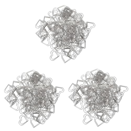 ARTIBETTER 3 Sätze Liebe Büroklammer Größe Büroklammern Herzen Papierverschlüsse Geformt Neuheit Büroklammer Einzigartige Papierklammern Für Büro Papierclips Metall Silber 100 Stück * 3 von Artibetter