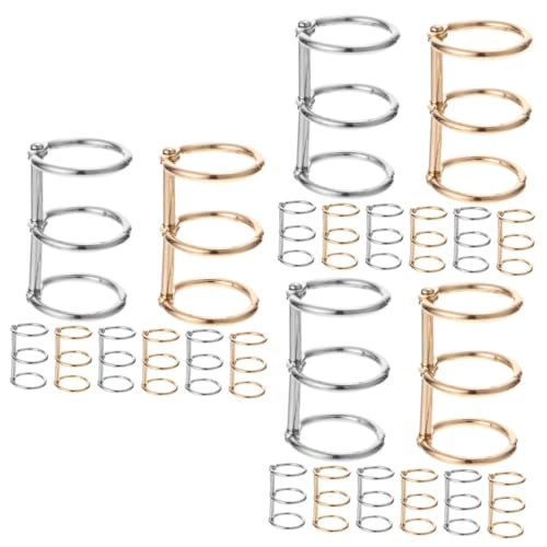 ARTIBETTER 3 Sätze Löad-blatt-ringwerkzeug Kleine Binderinge Ringordner Für Lose Blätter Bindung Schlüssel Bindemittel Loseblattordner Papierbinderringe Mini-binderringe Legierung 8 Stück * 3 von Artibetter