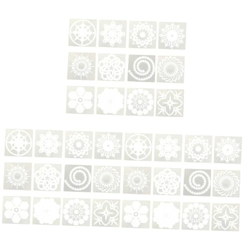 ARTIBETTER 3 Sätze Mandala Schablonen Wiederverwendbare Malvorlagen Für Diy Projekte Und Dekorationen Für Wandgestaltung Möbel Und Kunsthandwerk Weiß 12 Stück * 3 von Artibetter