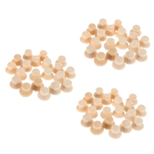ARTIBETTER 3 Sätze Marionettenhut Diy Leere Peg-puppen-mütze Unvollendet Blanko-peg-puppenhut Anbindung Party Mini-hut Mit Verzierung Diy Holzhut Basteln Hölzern 40 Stück * 3 von Artibetter