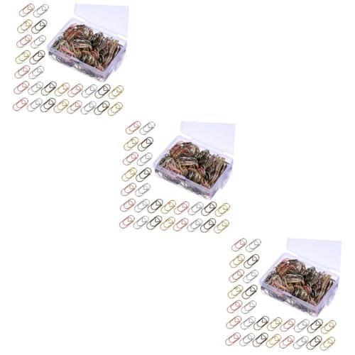 ARTIBETTER 3 Sätze Mini Love Paper Clip Standard-büroklammern Ö Led Trendy Clips Form Papier Winzig Pflicht Basteln Befestigungselemente Farbige Büroklammern Metall 200 Stück * 3 von Artibetter