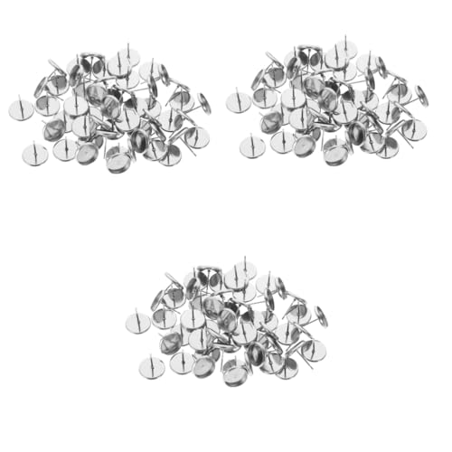 ARTIBETTER 3 Sätze Ohrringbasis Blenden Inhaber Leerzeichen Ohrringeinstellungen Leeres Einfassungsfach Ohrstecker Für Die Schmuckherstellung Ohrringfassung Edelstahl 304 Silber 50 Stück * 3 von Artibetter