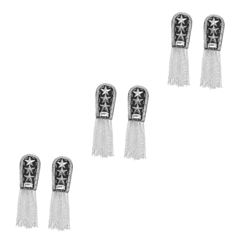 ARTIBETTER 3 Sätze Quasten Eskapula Schmuck Punk-epaulette Felsen Schulter-abzeichen- Punk Schulter Schulterzubehör Schulterzubehör Schulterketten Legierung 2 Stücke * 3 von Artibetter