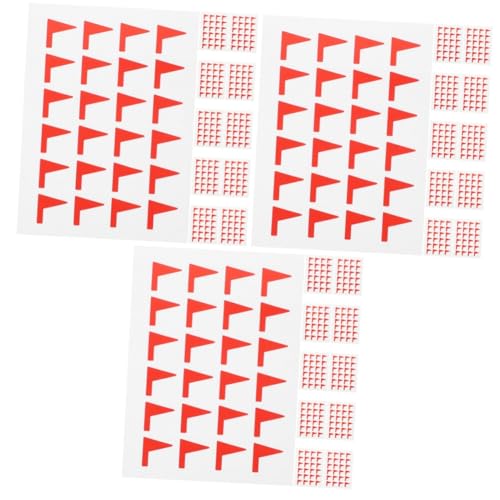 ARTIBETTER 3 Sätze Rote Fahnenaufkleber Forderung Farbe Karte Etiketten Für Die Aufbewahrung in Der Küche Punkt Wiederverwendbar Vinyl Etikettenaufkleber in Flaggenform Papier 288 Stück * 3 von Artibetter