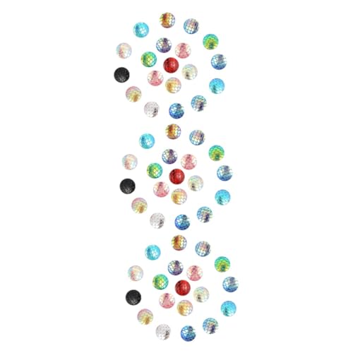 ARTIBETTER 3 Sätze Runde Cabochons Harz Fischschuppen Design Diy Schmuckzubehör Für Kreative Bastelarbeiten Mix Farben Flache Rückseite Für Ohrringe Und Armbänder 200 Stück * 3 von Artibetter