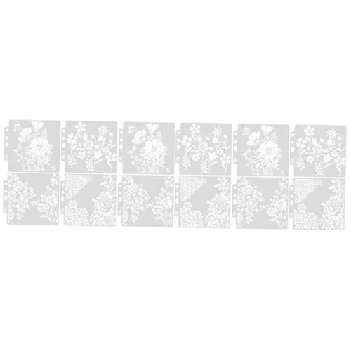 ARTIBETTER 3 Sätze Schablone Aushöhlen Schablonen Und Vorlagen Zum Malen Von Buchstaben Blumenzeichnungsvorlagen Schablonen Für Wandbemalung Schablonen Für Wandmalerei Weiß 4 Stück * 3 von Artibetter