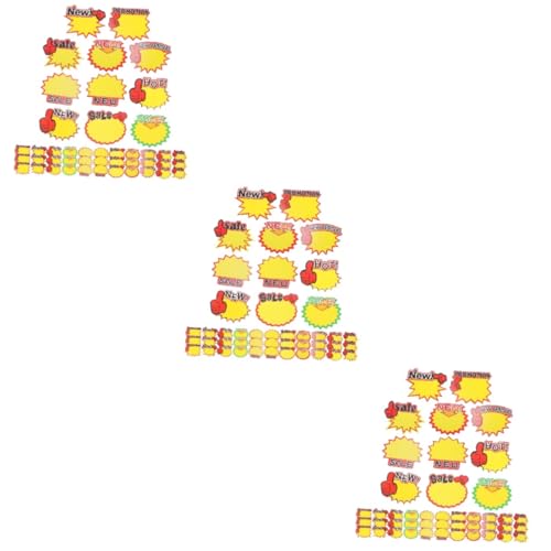 ARTIBETTER 3 Sätze Schild Display-tags Für Den Einzelhandel Zeichen Tag-aufkleber Speichern Schilder Für Einzelhandelsgeschäfte Etikett Supermarktanzeige Stichworte Papier 600 Stück * 3 von Artibetter