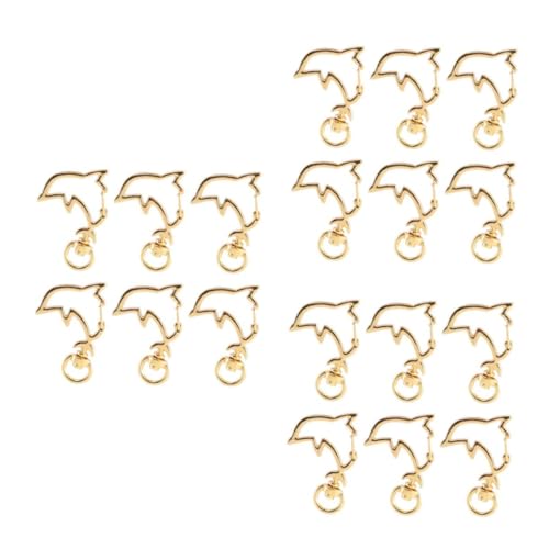 ARTIBETTER 3 Sätze Schlüsselanhänger Metall Mit Delfinmotiv DIY Zubehör Verschlussherstellung Damen Accessoires Schlüsselanhänger Zubehör Für Frauen Golden 20 Stück * 3 von Artibetter