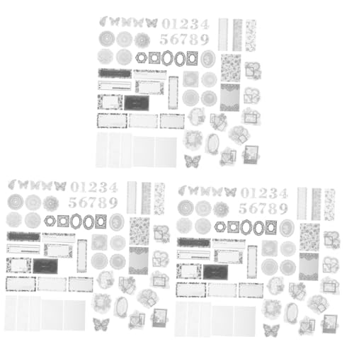 ARTIBETTER 3 Sätze Scrapbook Papier Aufkleber Selbstklebende Sticker Für Tagebuch Planer Scrapbooking Und Diy Dekoration Designs Für Projekte 100 Stück * 3 von Artibetter