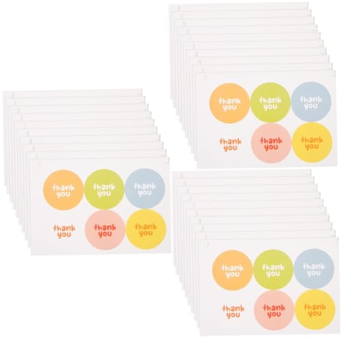 ARTIBETTER 3 Sätze Selbstklebende Dankeschön Aufkleber Runde Etiketten Für Geschenkverpackung Scrapbooking Und Desserts Für Einladungen Und Partydekoration 20 Stück * 3 von Artibetter