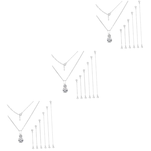 ARTIBETTER 3 Sätze Silberkette Verlängerung Herstellung Schmuckzubehör Gold Lieferungen Extender -kette Schmuckbefund Schmuck Draht Schmuck-extender Kupfer 6 Stücke * 3 von Artibetter