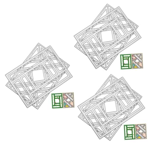 ARTIBETTER 3 Sätze Stanzformen Für Grußkarten Prägung Album Handwerksbedarf Kartenherstellung Gestanzt Schild Schablone Scrapbooking Schnitte Silver Metall 2 Stück * 3 von Artibetter