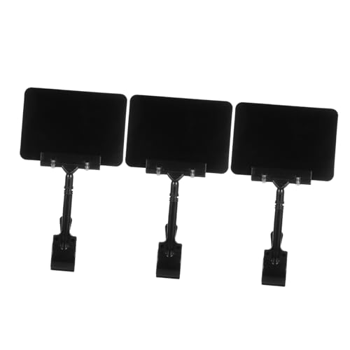 ARTIBETTER 3 Sätze Supermarkt-werbemappe Schildhalter Für Den Einzelhandel Einzelhandelsschilder Treffen Etikettenhalter Stand Party Displayhalter Stehen Black Abs-kunststoffclip 3 Stücke * 3 von Artibetter