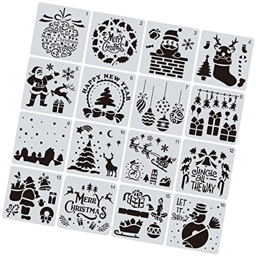 ARTIBETTER 3 Sätze Teiliges Diy Malvorlagen Für Tragbare Malschablonen Für Zeichnen Für Schulprojekte Und Heimkunst Mixed Style Weiß 16 Stücke * 3 von Artibetter
