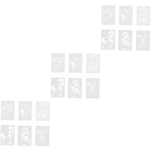 ARTIBETTER 3 Sätze Teiliges Tier Malschablonen Für Lustige Cartoon Designs Kreativität Und Handwerklichen Fähigkeiten Für Diy Projekte Und Schularbeiten 6 Stück * 3 von Artibetter