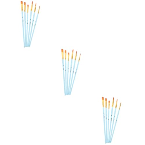 ARTIBETTER 3 Sätze Teiliges Wasserfarben Pinsel Nylon Mit Flach Und Rundspitze Für Öl Und Gouachemalerei Für Künstler Und Hobbyisten Wiederverwendbar Kompakt Und Leicht Zu 6 Stücke * 3 ARTIBETTER 3 Sätze Teiliges Wasserfarben Pinsel Nylon Mit Flach Und Rundspitze Für Öl Und Gouachemalerei Für Künstler Und Hobbyisten Wiederverwendbar Kompakt Und Leicht Zu 6 Stücke * 3 von Artibetter
