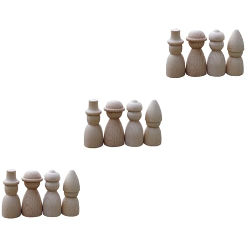 ARTIBETTER 3 Sätze Unbemalte Holz Puppen Diy Holzfiguren Für Sandtisch Dekoration Spielzeuge Für Kinderzimmer Unvollendete Puppen Zum Bemalen Und Gestalten 4 Stück * 3 ARTIBETTER 3 Sätze Unbemalte Holz Puppen Diy Holzfiguren Für Sandtisch Dekoration Spielzeuge Für Kinderzimmer Unvollendete Puppen Zum Bemalen Und Gestalten 4 Stück * 3 von Artibetter