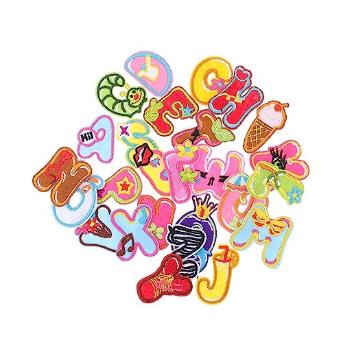 ARTIBETTER 3 Sets Buchstaben Stoffaufkleber Bestickte Kleidungsapplikationen Kleidungsflicken Für Jacken Flicken Für Kleidung Flicken Bunte Dekoration Rosa Flicken von Artibetter