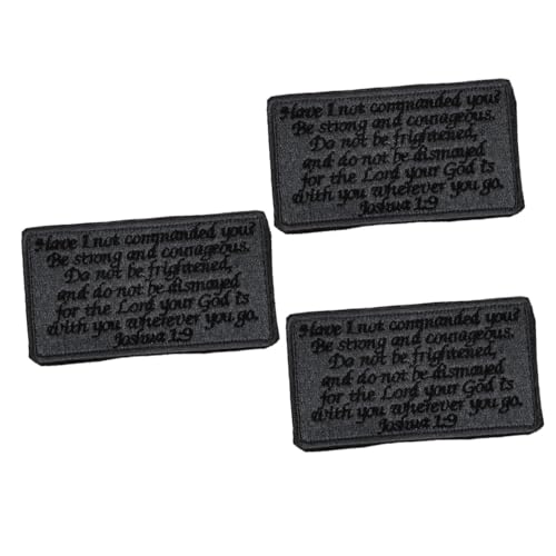 ARTIBETTER 3 Stück Bibelzitate Armprint Nähen Patch Flecken Stickerei Gestickte Flicken Zum Aufbügeln Kleideraufnäher Gestickter Kleidungsfleck Diy -kleidungsstück Kleiderflicken Stoff Grau ARTIBETTER 3 Stück Bibelzitate Armprint Nähen Patch Flecken Stickerei Gestickte Flicken Zum Aufbügeln Kleideraufnäher Gestickter Kleidungsfleck Diy -kleidungsstück Kleiderflicken Stoff Grau von Artibetter