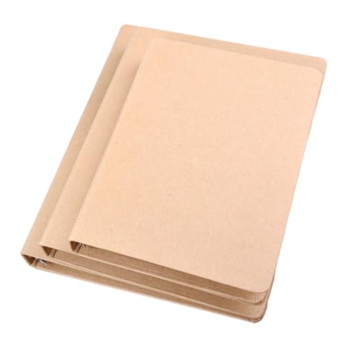ARTIBETTER 3 Stück Bindemittelschale tragbar Notizbuch Dokumentordner-Organizer Folio-Dokument-Organizer Binder Zeitschriftendeckel Schulmappe Einband für Loseblatt-Notizbücher Eisen Khaki von Artibetter