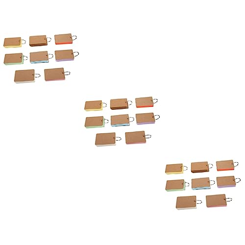 ARTIBETTER 3 Stück Diy Farbige Blanko Wortkarten mit Eisenring Farbiges Set Karten Farbe für Notizen Erinnerungen und Kreative Ideen Leicht und Tragbar für Schule Büro und Reisen von Artibetter