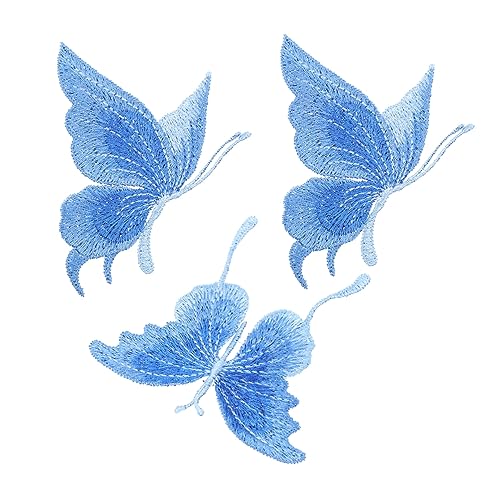 ARTIBETTER 3 Stück Diy Schmetterling Stickerei Patches Applikationen zur Dekoration von Kleidung Taschen und Mehr für Reparaturen und Handwerk von Artibetter