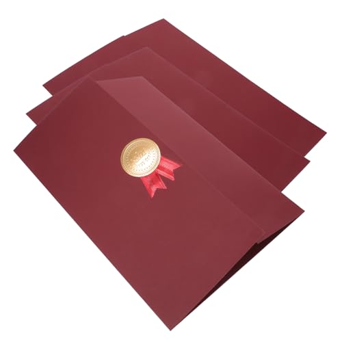 ARTIBETTER 3 Stück Ehren Urkunde Inhaber Hochzeit Diplomumschläge Pr Urkundenhüllen Zertifikat-umschlaghalter Zertifikatsordner Zertifikate Andenken Aktenordner Briefumschläge Papier von Artibetter