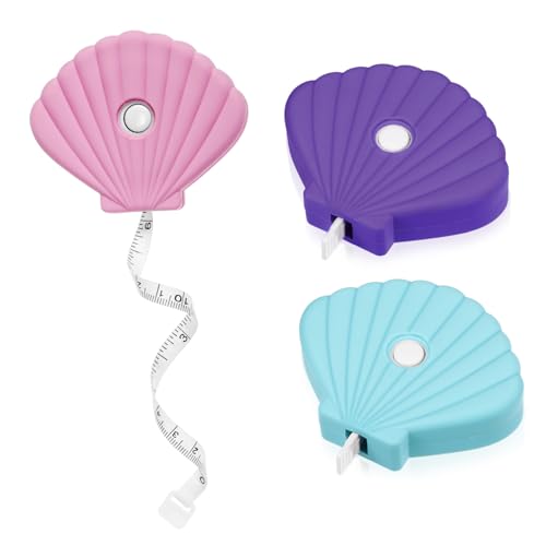 ARTIBETTER 3 Stück Flexibles Maßband Körpermaßband Weich Präzise Messband für Kleidung Nähen Fitness mit Automatischem Rücklauf in Lila und Hellblau ARTIBETTER 3 Stück Flexibles Maßband Körpermaßband Weich Präzise Messband für Kleidung Nähen Fitness mit Automatischem Rücklauf in Lila und Hellblau von Artibetter