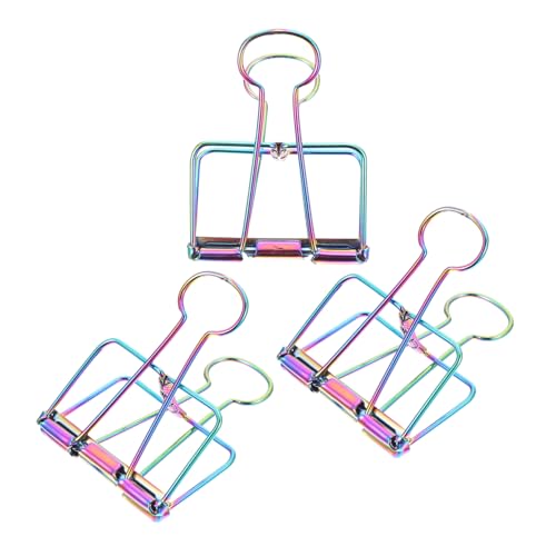 ARTIBETTER 3 Stück Kreative Metall Long Tail Clips Bunte Büroklammern zur Organisation von Dokumenten Rechnungen und Schulunterlagen für Schule und Büro von Artibetter