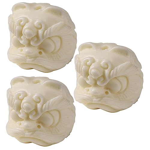 ARTIBETTER 3 Stück Löwenperlen für Diy Schmuckherstellung Spacer Beads Harz für Einzigartige Designs und Bastelprojekte für Haarbänder und Schmuckzubehör von Artibetter