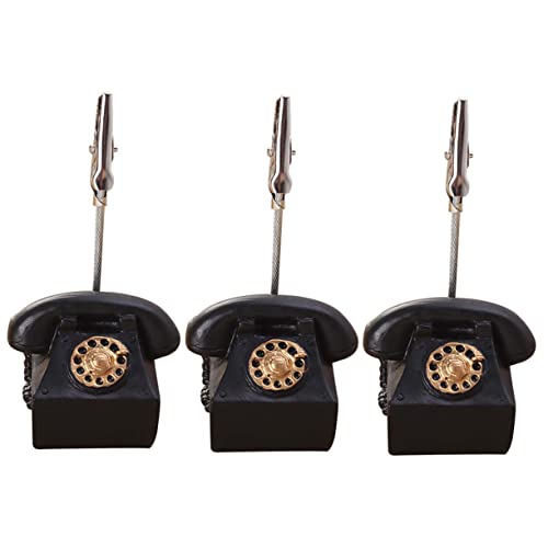 ARTIBETTER 3 Stück Nachrichtenordner klebrig Clips Inhaber Brieftasche für Kartenhalter Visitenkartenständer Mitteilungscliphalter kompakter Kartenclip Bildhalter Harz Black von Artibetter