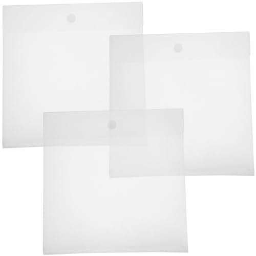 ARTIBETTER 3 Stück Scrapbook Papier Aufbewahrungstasche Durchsichtige Aktenordner Kunststoff Aktenordner Mit Druckknopf Kunststoff Ordner Poly Aktenordner Dokumenten Organizer von Artibetter