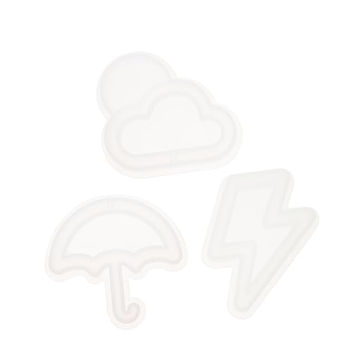 ARTIBETTER 3 Stück Silikon Gießform für Diy Schmuckherstellung Teiliges mit Blitz und Regenschirm Design Flexibles Silikon für Einfache Handhabung für Bastelprojekte von Artibetter
