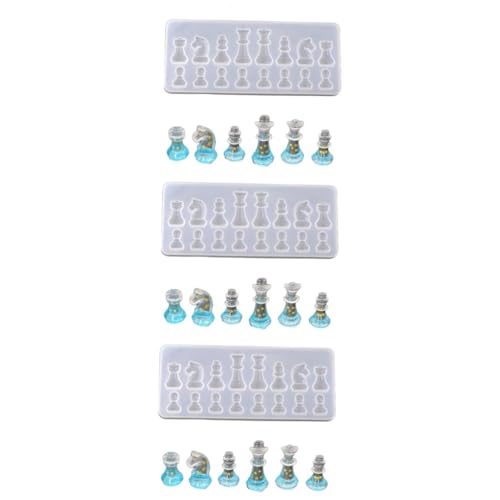 ARTIBETTER 3 Stück Silikon Schachform für Diy Kreative Epoxidharz Gießform für Handgemachte Schachfiguren Einfach zu Reinigen Langlebig und für Bastelprojekte ARTIBETTER 3 Stück Silikon Schachform für Diy Kreative Epoxidharz Gießform für Handgemachte Schachfiguren Einfach zu Reinigen Langlebig und für Bastelprojekte von Artibetter